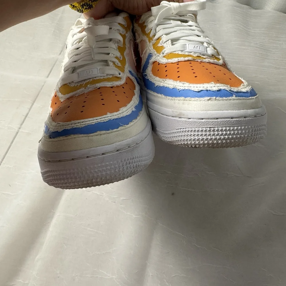 Nike Air Force 1 LX Tear Away White Low Top Womens Sneaker Size 10 CJ1650-101 - Picture 5 of 11